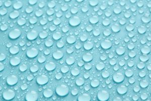Pure Water Drops Texture, Turquoise Droplets Background.